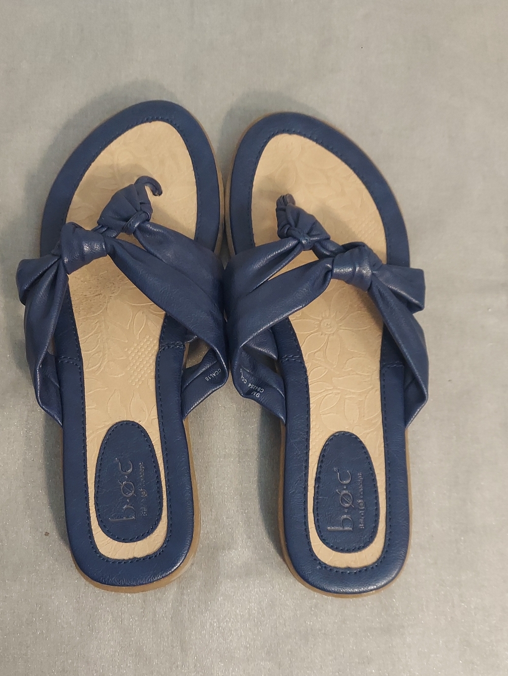 boc Navy Blue Knot Slide Sandals